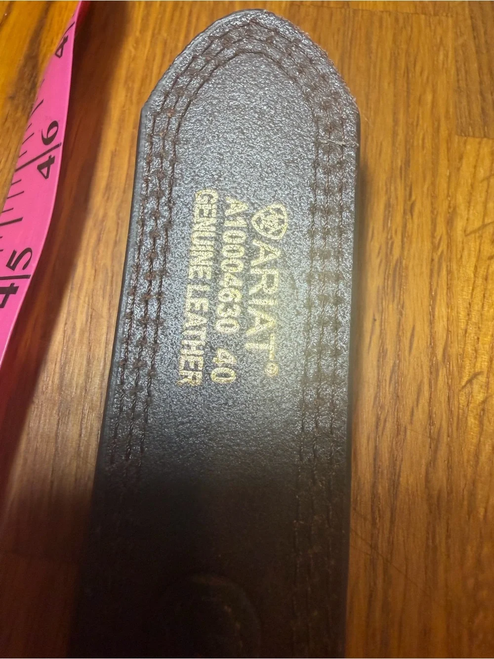 Ariat Brown Leather Belt with changeable Silver Buckle (023)